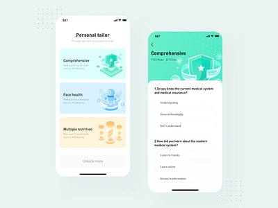 Questionnaire app color design illustration sketch ui ux