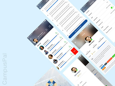 Campus App app apple campus education interface ios menu mobile profile settings ui