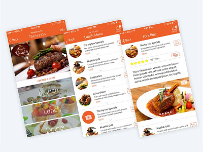 Restaurant App app application interface ios mobile restaurant ui user