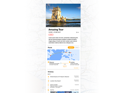 Travel App app application clean detail interface mobile travel ui user