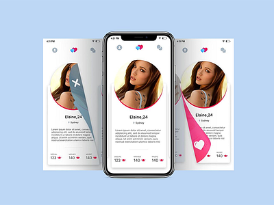 Dating App UI UX apps dating app ios iphone x mobile app ui user experience user interface ux