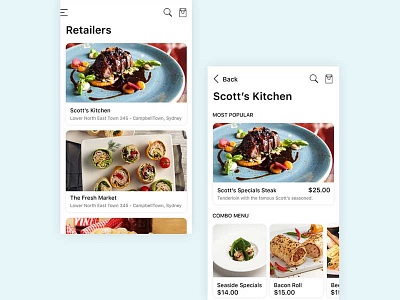 Restaurant App app application home interface mobile restaurant ui user