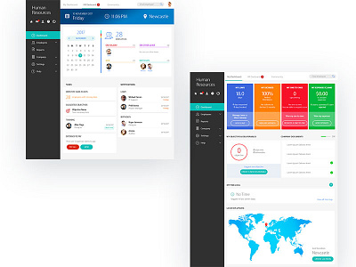 HR Desktop App app calendar dashboard desktop human interface resources ui user ux