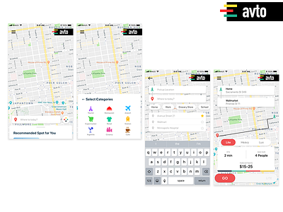 Online Transportation App Mockup application ios map mobile app order taxi transportation ui user interface