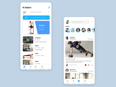 Training App UI by Angelia on Dribbble