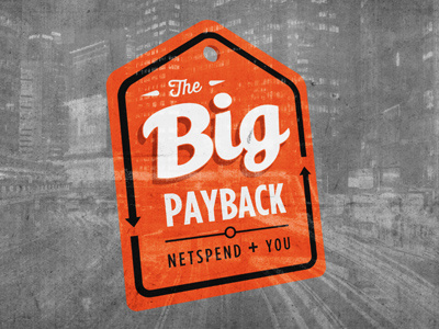 The Big Payback badge business charity coupon logo orange shopping