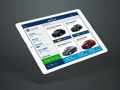 Vast Auto Fin App auto cars concept e commerce finance ipad