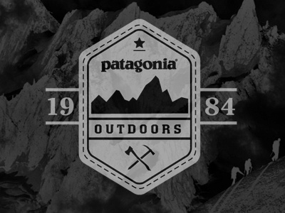 Patagonia Badge Reboot badge climbing logo mountain outdoors patagonia sports