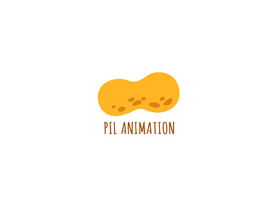 Pil Animation Studio logo animation design elephant logo peanut pil studio
