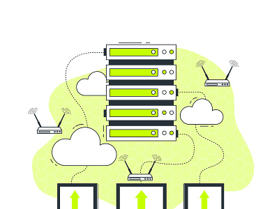 Server Management design illustration