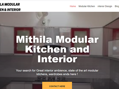 Homepage for Interior Designer website branding design typography