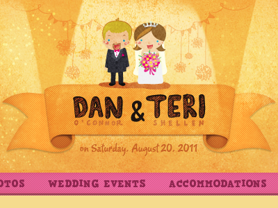 Dan & Teri the website! illustration web design wedding