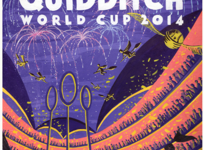 Quidditch World Cup 2014 gouache harry potter illustration poster travel vintage