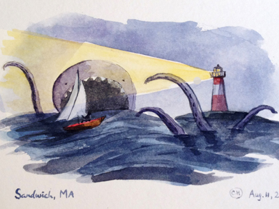 from Sandwich, MA illustration sketch watercolor