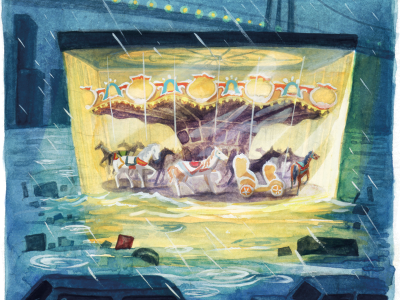 Jane Carousel hurricane illustration nyc prints watercolor