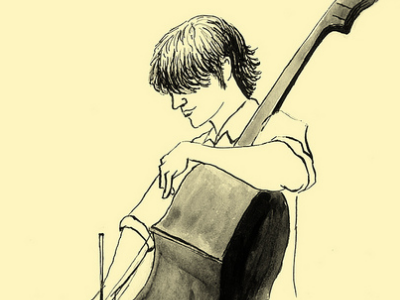 Paul Kowert illustration ink portrait