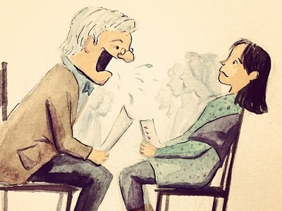 I just want the spitting to stop dontbreakthechain illustration sketch watercolor