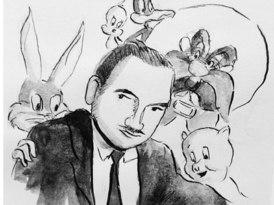 Mel Blanc dontbreakthechain illustration sketch watercolor