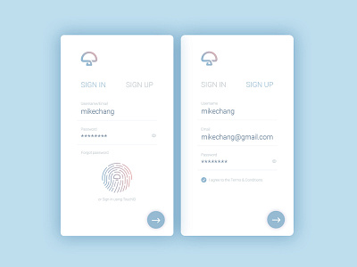Daily UI #001 – Mhome Sign Up Mobile App daily ui 001 dailyui001 finger scan mhome mobile app sign up ui