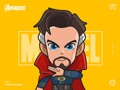 The Avengers-Doctor Strange-illustrations avenger color doctorstrange hero illustrations super yellow