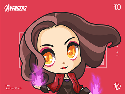 The Avengers-Scarlet witch-illustrations