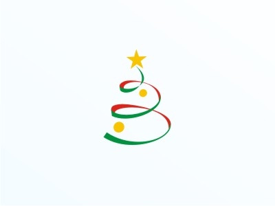 Christmas tree christmast logo simple tree