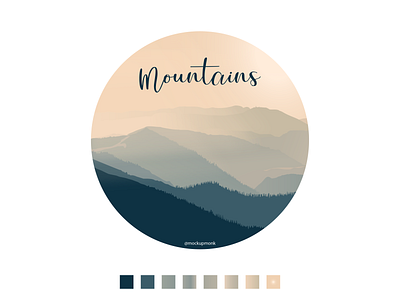 mountain poster design colors design flat illustration minimal poster poster art poster design typography vector