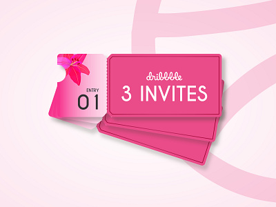 3 dribbble invites