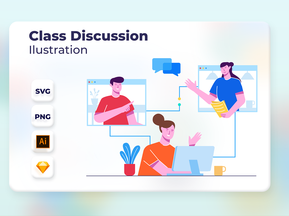 Discussion UI designs, themes, templates and downloadable graphic