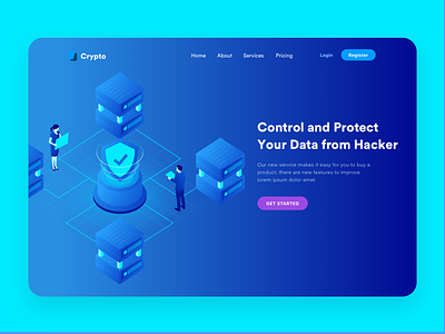 Data Security Desktop Header Illustration