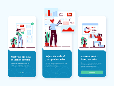 Iconspace Library illustration app bussines charts design illustration onboarding ui website