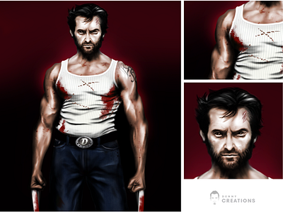 13 - Digital Painting - Wolverine character digital painting marvel photoshop wolverine