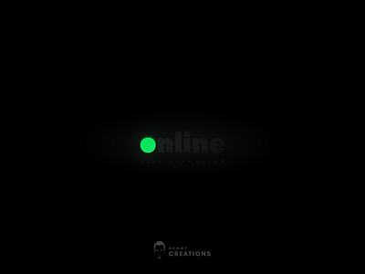 Online app concept bright creative green hidden logo online text unique