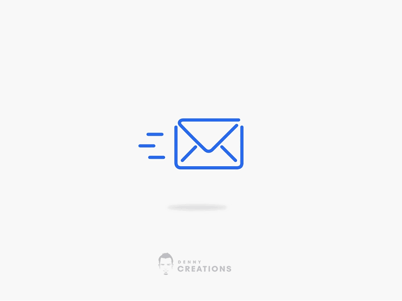 Mail Icon Animation animation blue creative fast fun logo mail stroke icons