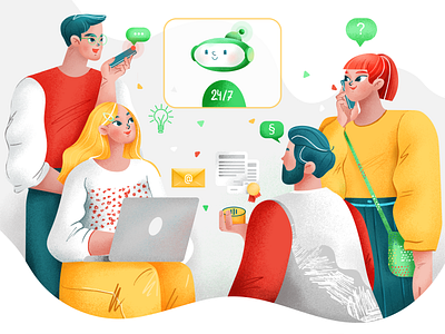 kiko Digital assistant bot branding character chatbot colorful illustration illustrator ui web web illustration