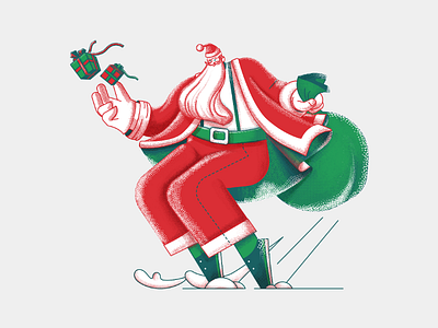 Happy New Year character illustration santa vector