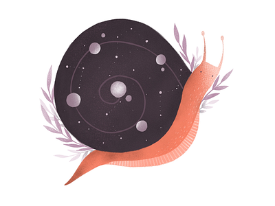 Snail + constellation animal constellation illustration procreate snail