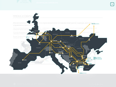Pop-Up / Overlay 016 dailyui europe map network overlay