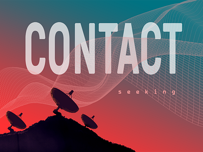 Contact Seeking antenna communication connect contact contact page contrast design gradient green message peak red satellite seek signal silhoutte sky