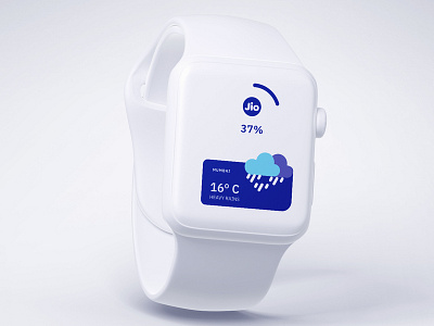 Widgets conceptualization for Jio datausage experiencedesign jio smartwatch ux uxdesign watch watchui weather