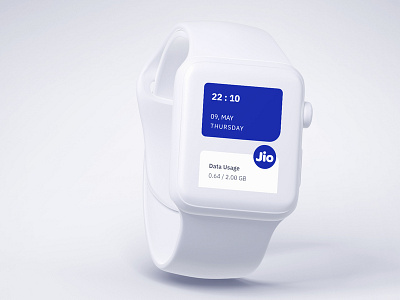 Widgets conceptualization for Jio datausage date jio smartwatch time ui ux watchui widgets