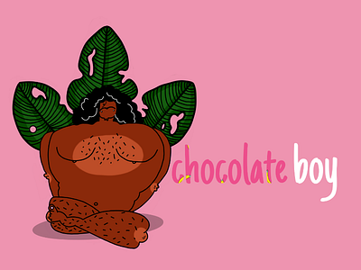 chocolate boy🍫 boy character choclote color design dribbble flat illustration pink