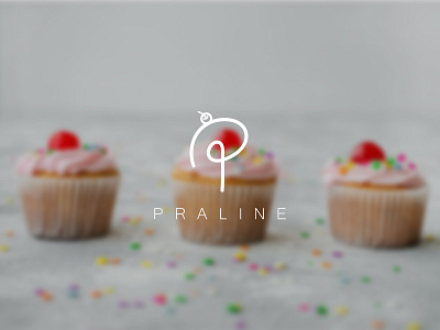 PRALINE PASTRY LOGO DESIGN brand branding cupcake food logo logodesign logominimal minimal pastry sweet