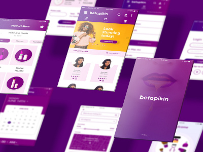 Betapikin App Screens beauty fashion app