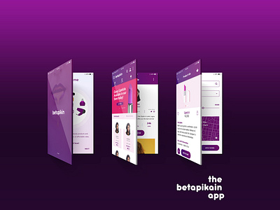 UI for Betapikin App app beauty beauty product fashion mobile purple sales ui ux