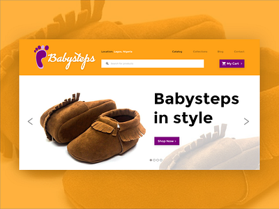 BabySteps! Foot store for babies! baby e commerce e commerce shop shoes store ui