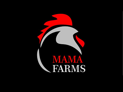 Mama Farms black chicken christmas design farm livestock print red startup