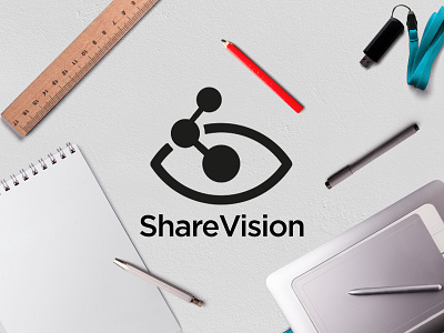 ShareVision black design eye ideas logo share studio vision
