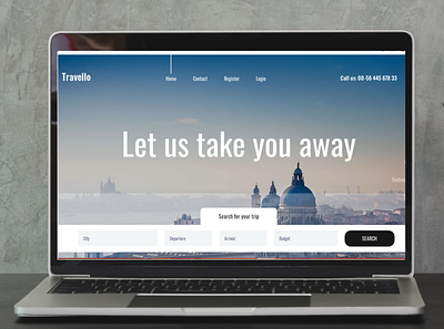 Travel website design for a bootstrapped project adobe photoshop branding design minimal typography ui