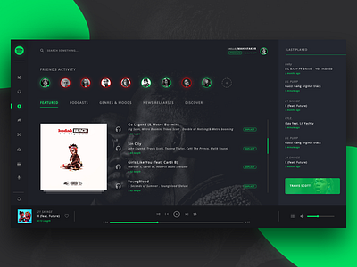 Spotify Now Playing Redesigned by George B on Dribbble